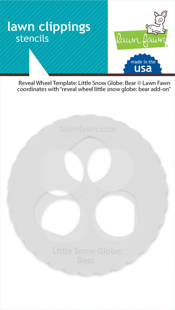 Lawn Fawn - Reveal Wheel Templates: Little Snow Globe: Bear