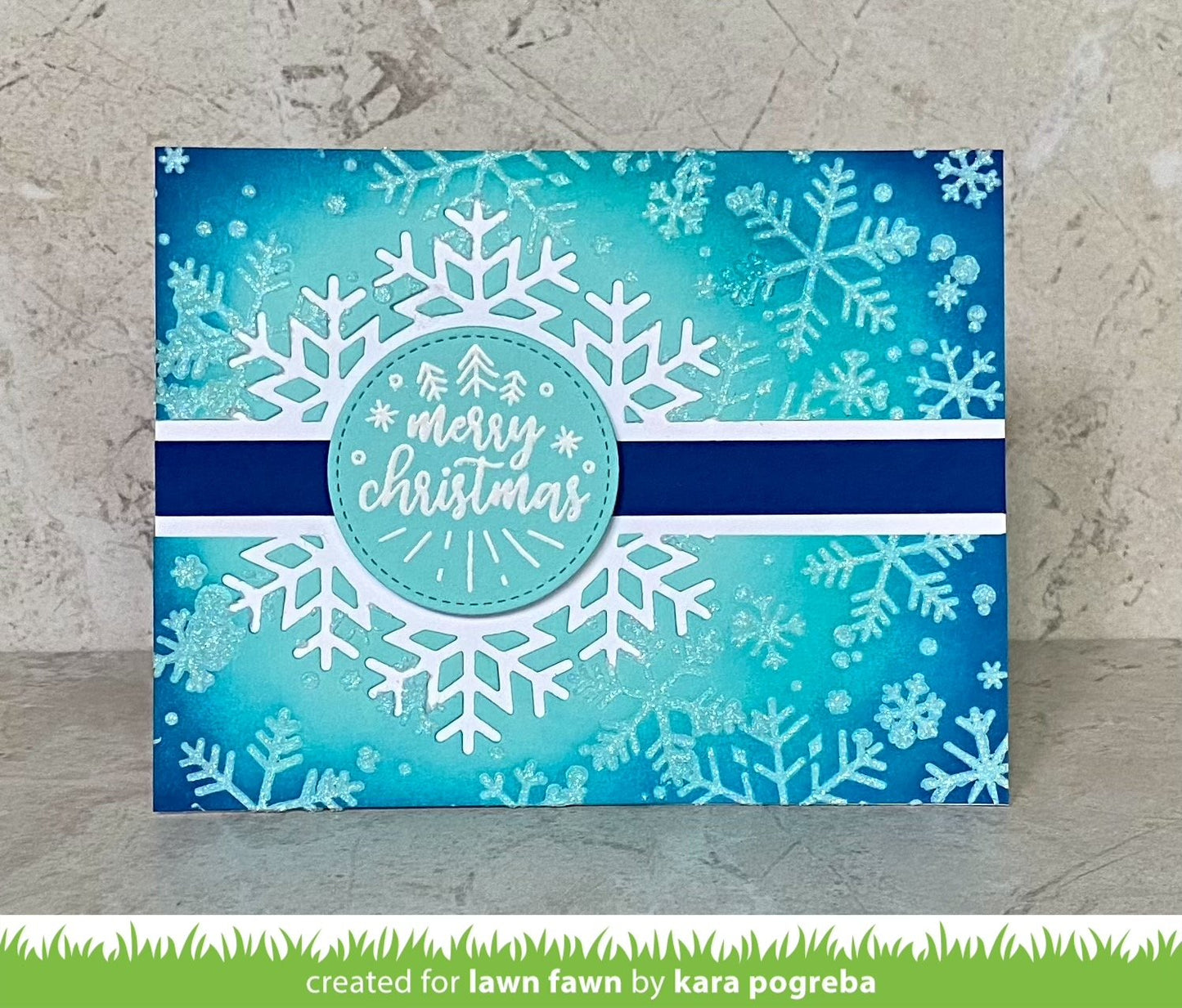 Lawn Fawn - Snowflake Background Stencils (2pcs)
