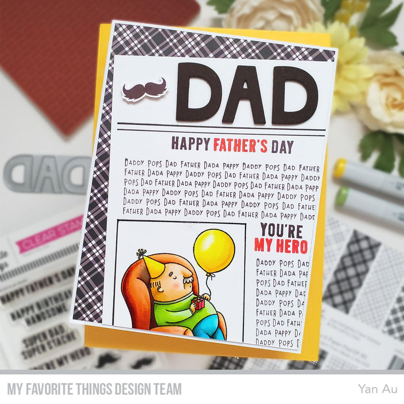 My Favorite Things - MSTN Father Figures Background Stamp