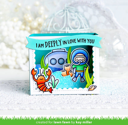 Lawn Fawn - Shadow Box Card Ocean Add-On