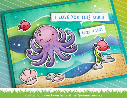 Lawn Fawn - Ocean Wave Stencils (3pcs)