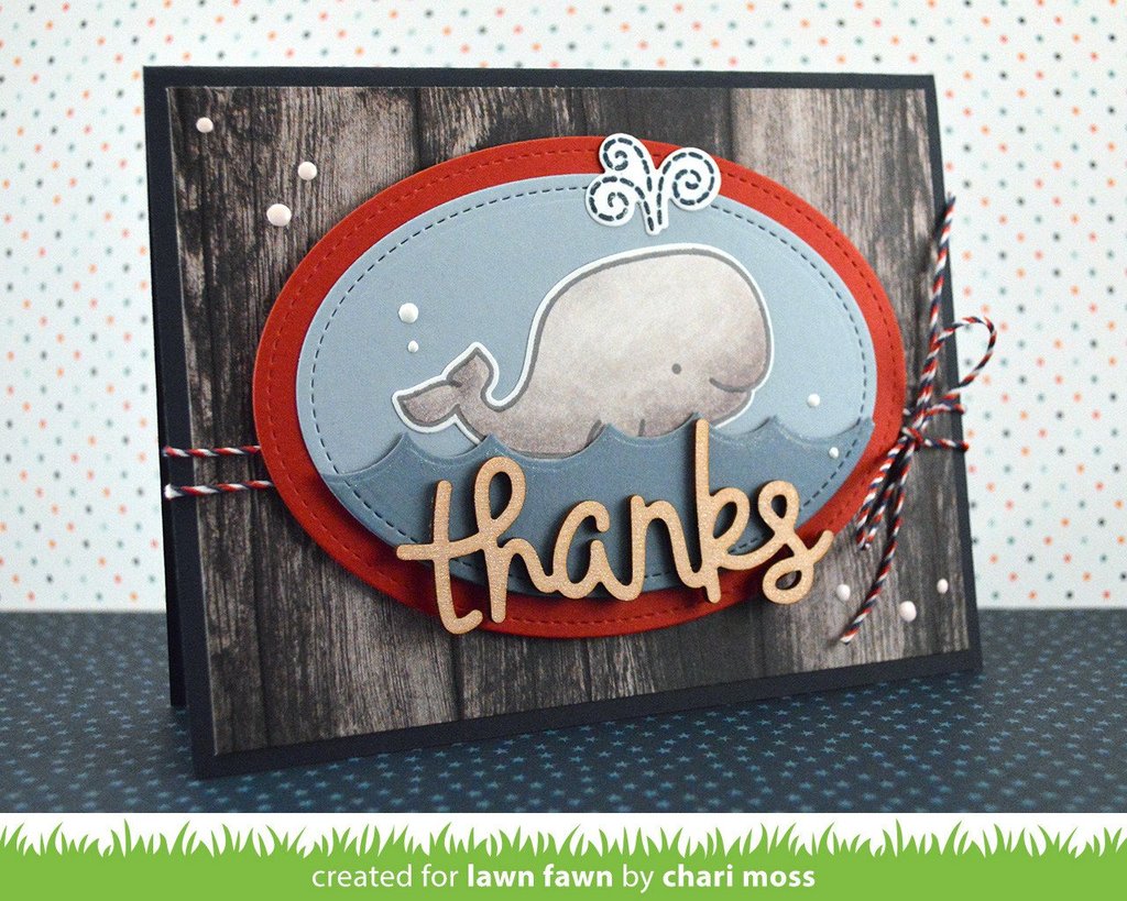 Lawn Fawn - Small Stitched Oval Stackables