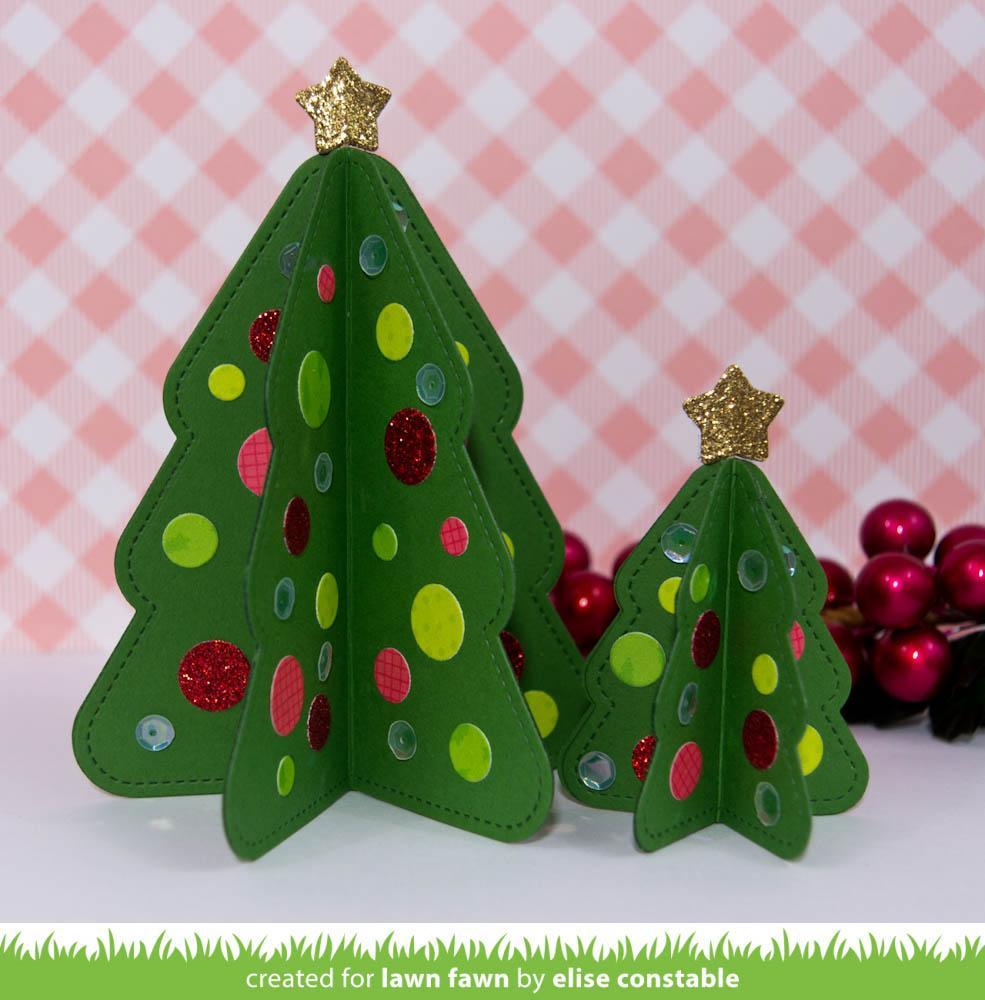 Lawn Fawn - Stitched Christmas Tree Frames
