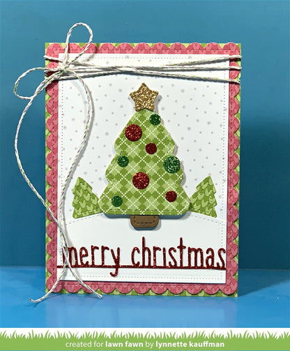 Lawn Fawn - Stitched Christmas Tree Frames