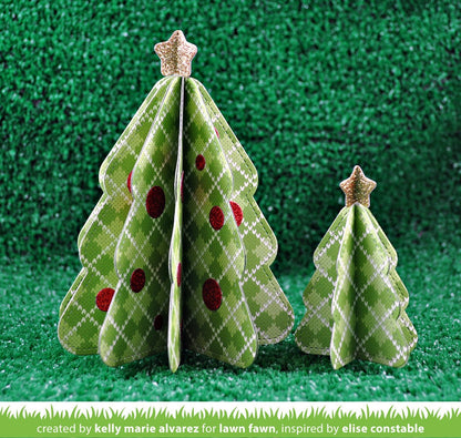 Lawn Fawn - Stitched Christmas Tree Frames