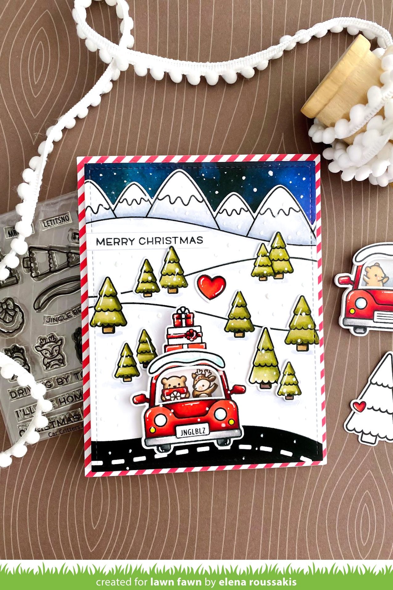 Lawn Fawn - Car Critters Christmas Add-On