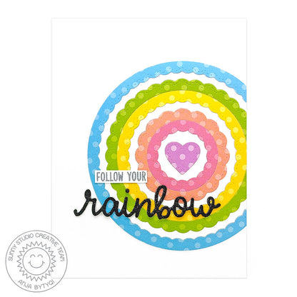 Sunny Studio - Rainbow Word Die