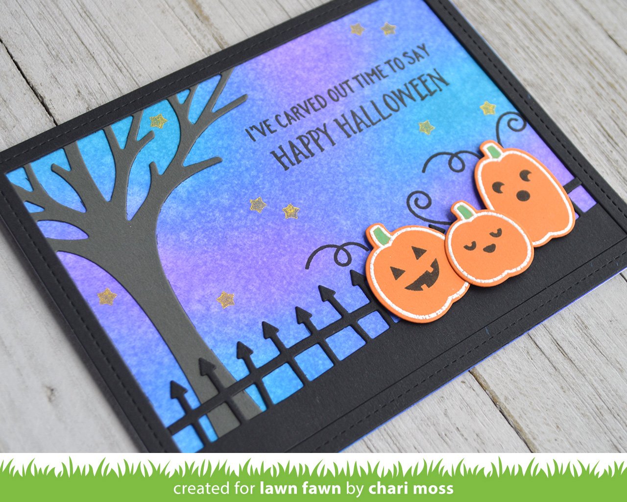 Lawn Fawn - Spooky Fence Border