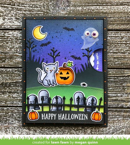 Lawn Fawn - Spooky Fence Border