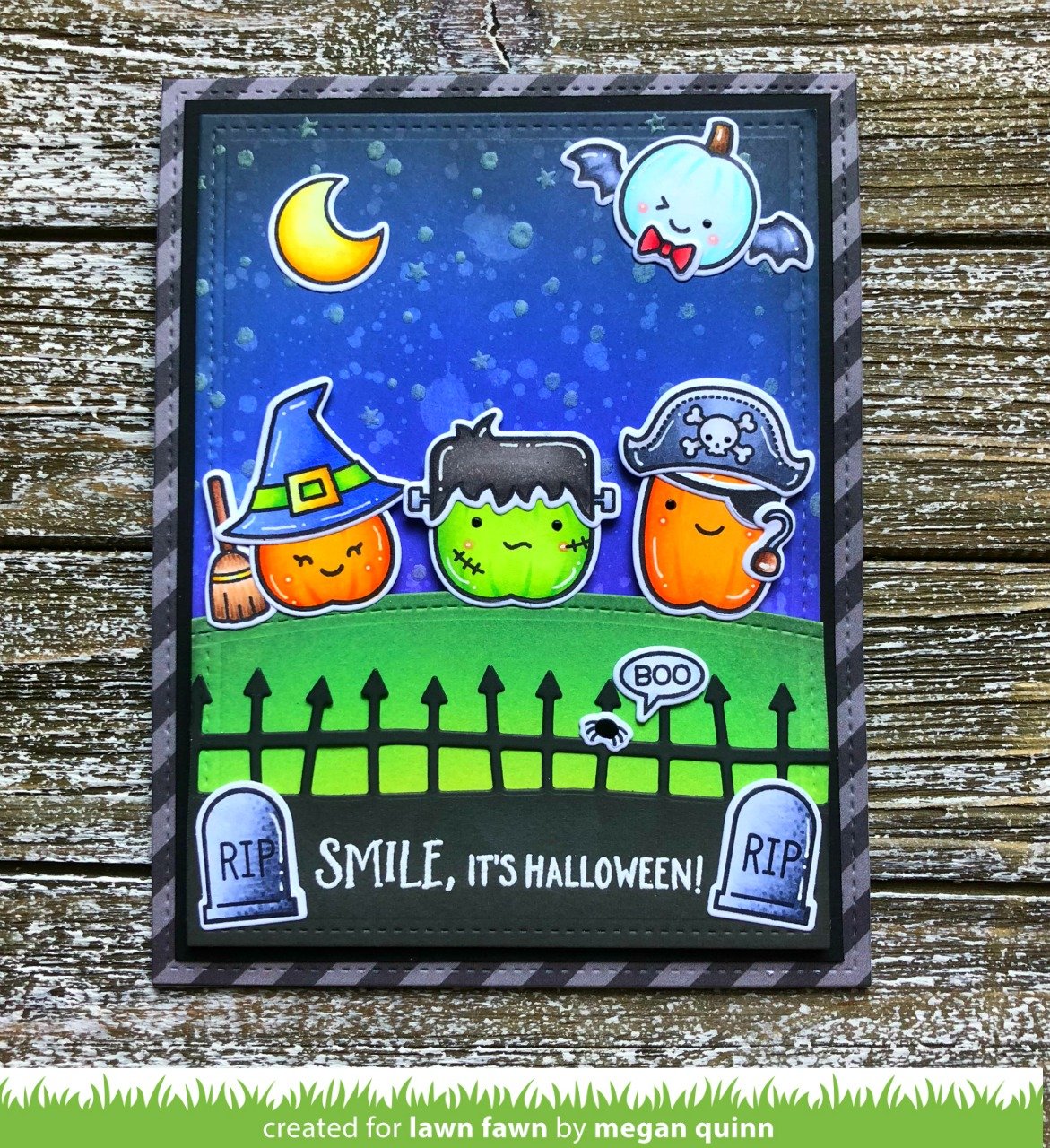 Lawn Fawn - Spooky Fence Border