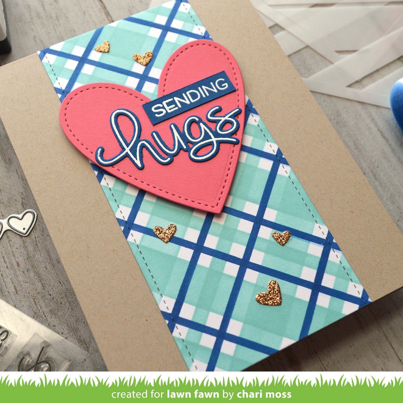 Lawn Fawn - Plaid Stencils (2pcs)