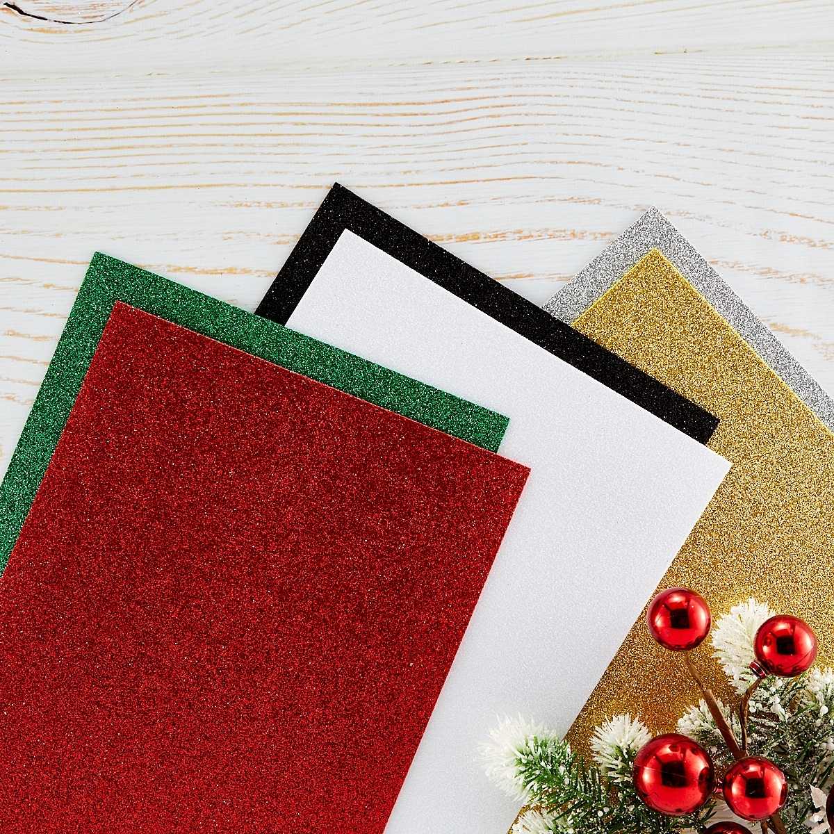 Spellbinders - Pop-Up Die Cutting Glitter Foam Sheets - Gold & Silver
