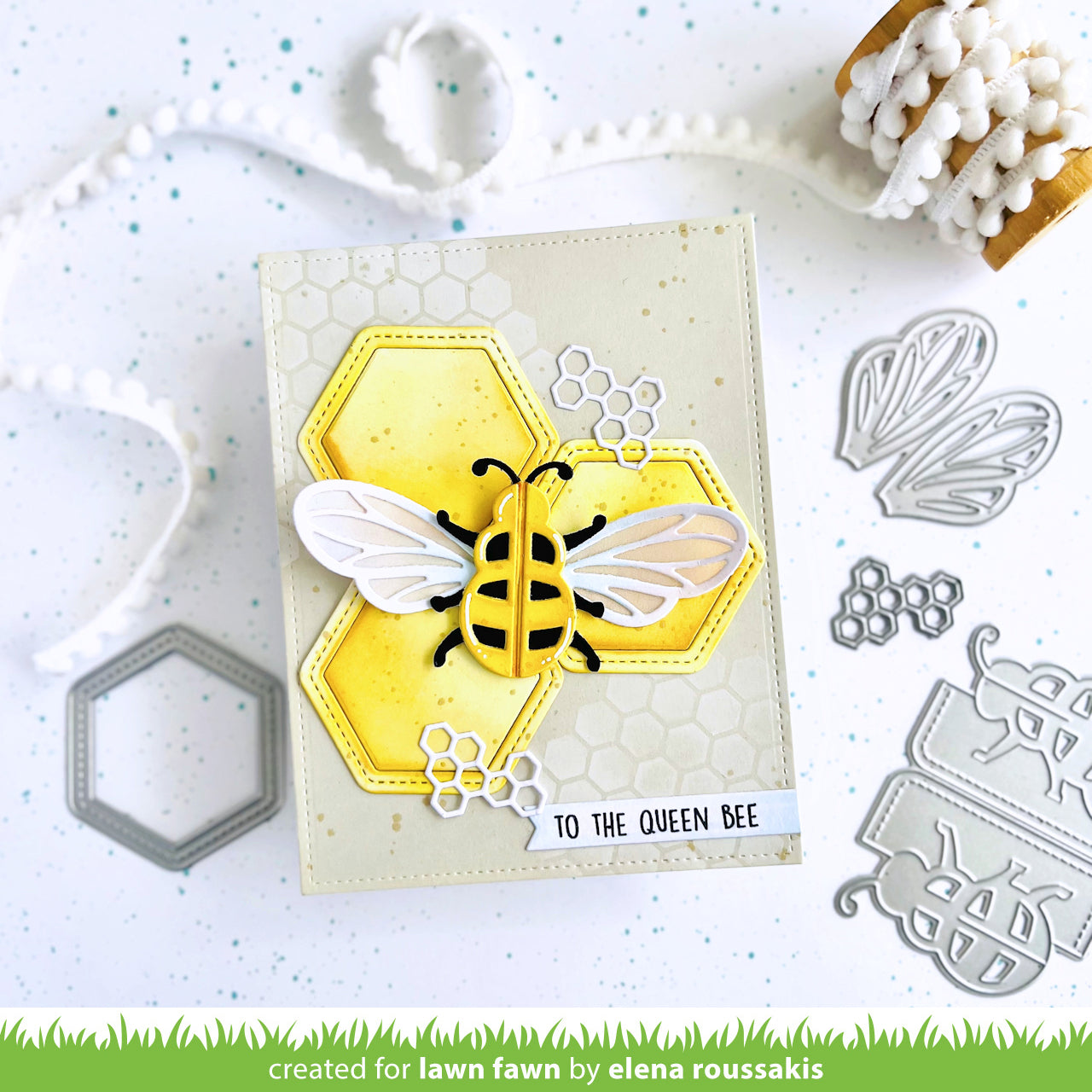 Lawn Fawn - Honeycomb Stencil