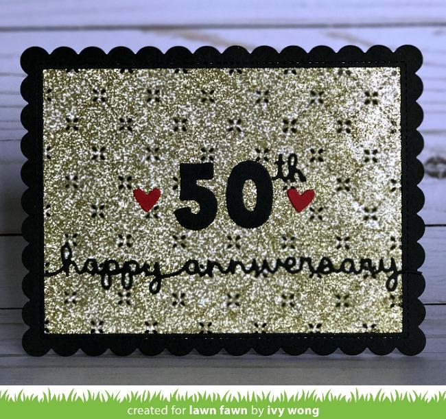 Lawn Fawn - Happy Anniversary Border