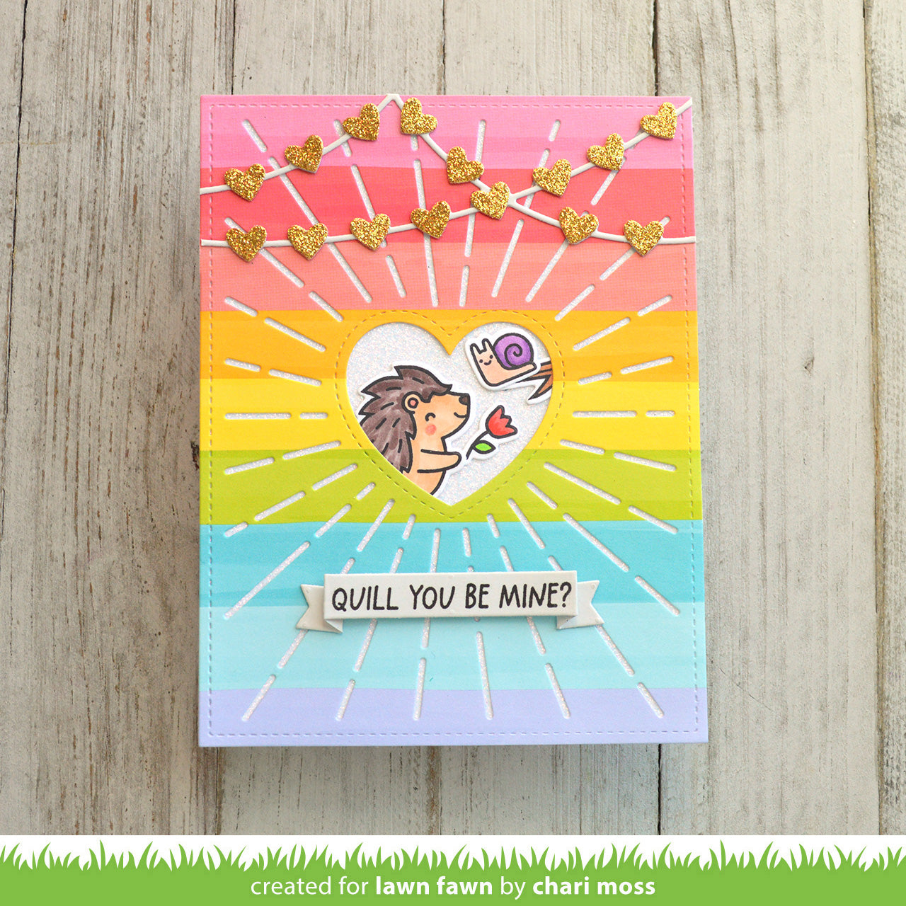 Lawn Fawn - Radiant Heart Backdrop
