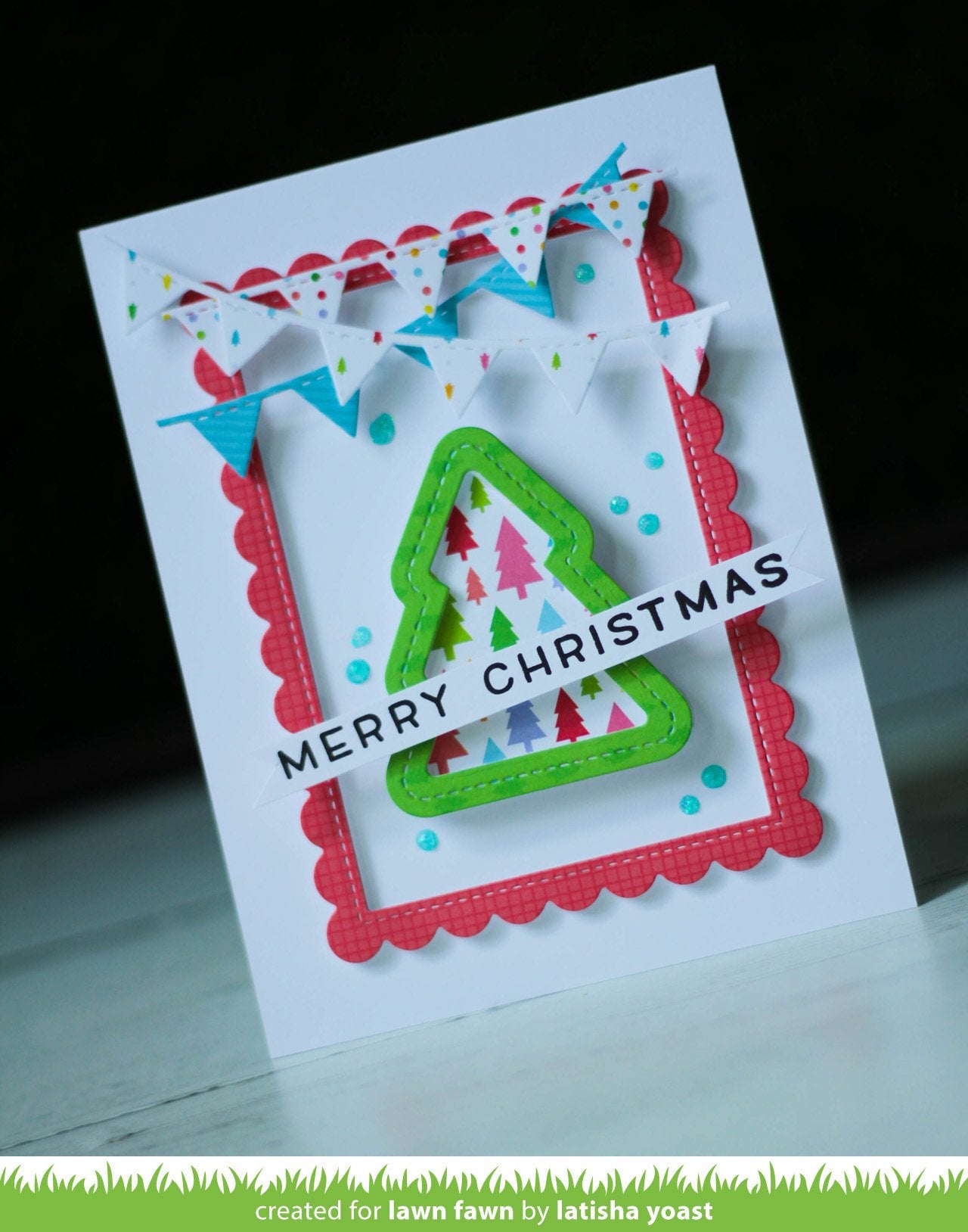 Lawn Fawn - Stitched Christmas Tree Frames