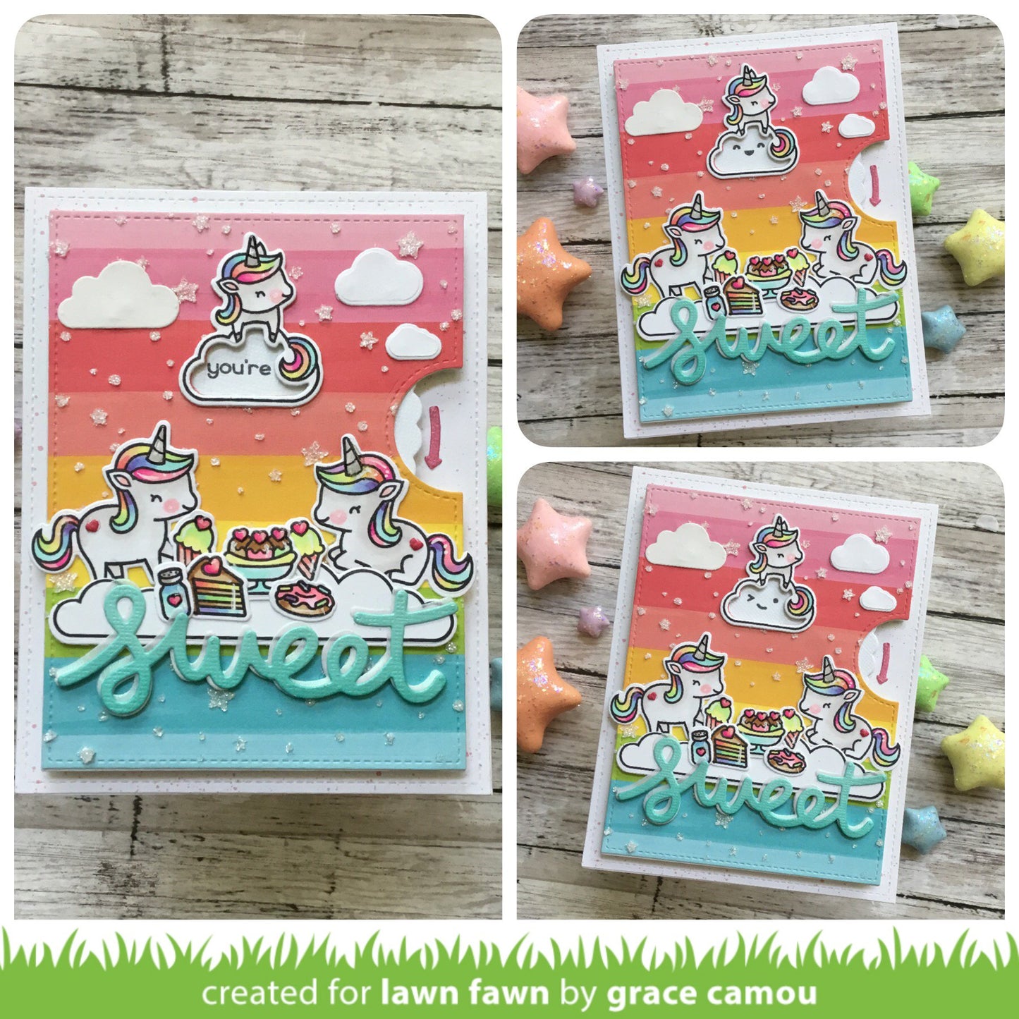 Lawn Fawn - Reveal Wheel Unicorn Picnic Add-On