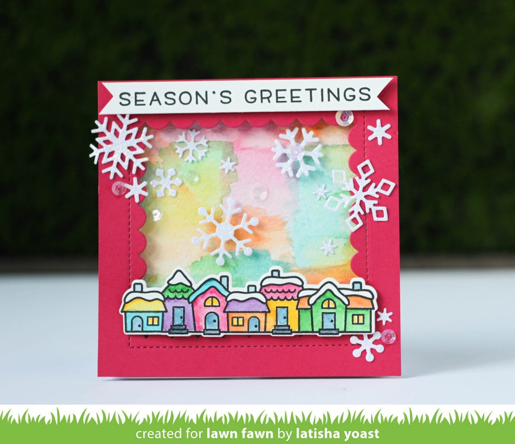 Lawn Fawn - Reverse Stitched Scalloped Square Windows