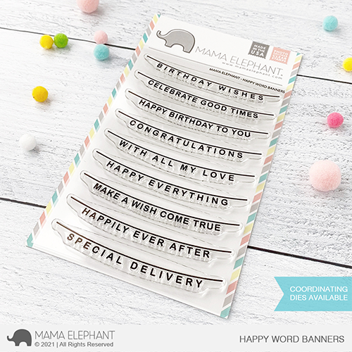 Mama Elephant - Happy Word Banners