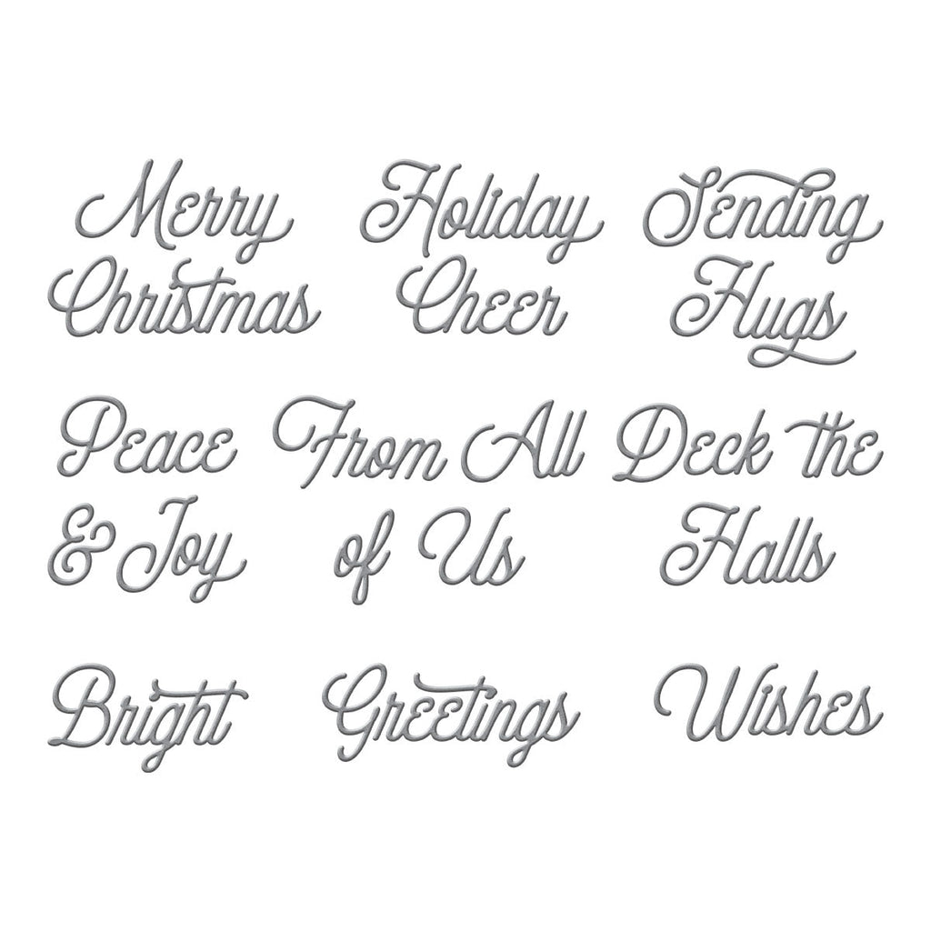 Spellbinders - Mix & Match Holiday Greetings Etched Dies