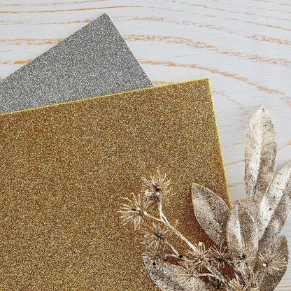 Spellbinders - Pop-Up Die Cutting Glitter Foam Sheets - Gold & Silver