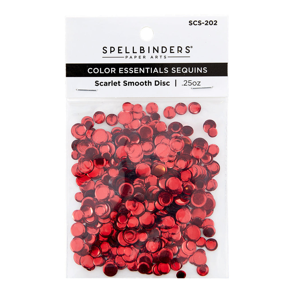 Spellbinders - Scarlet Smooth Discs Color Essentials Sequins