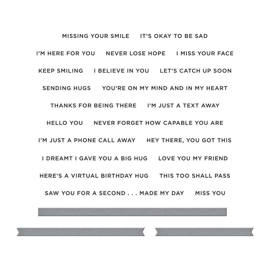 Spellbinders - I’m Here for You Sentiments Stamp & Die Set