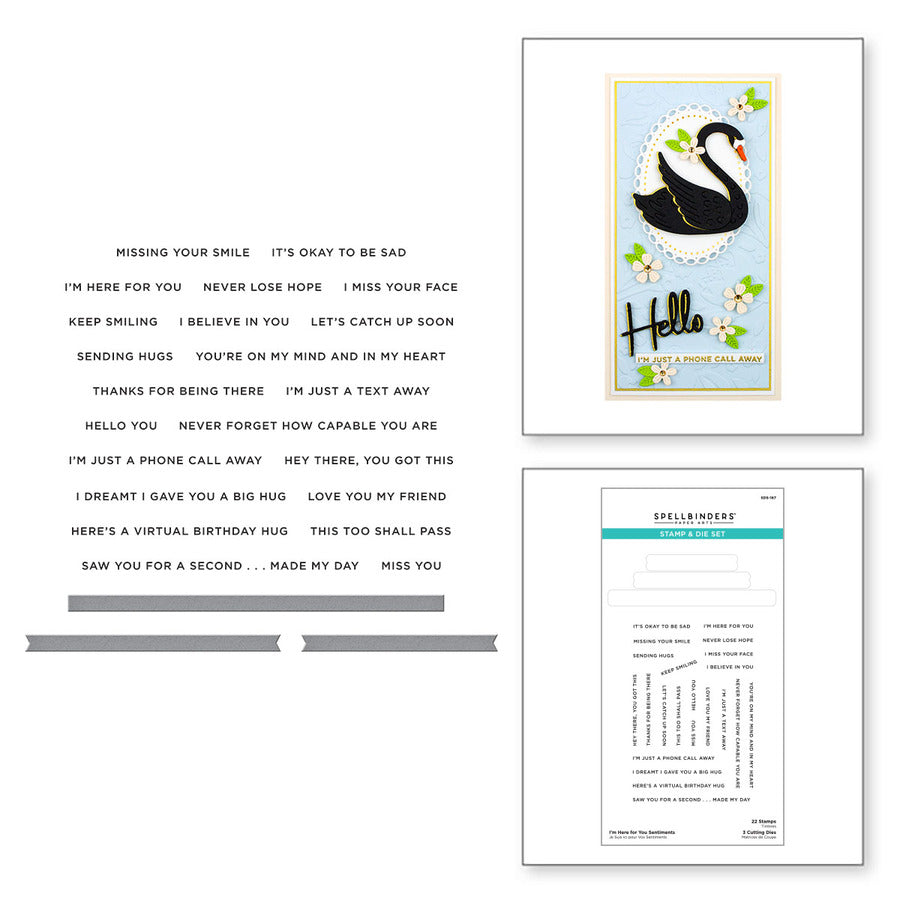 Spellbinders - I’m Here for You Sentiments Stamp & Die Set