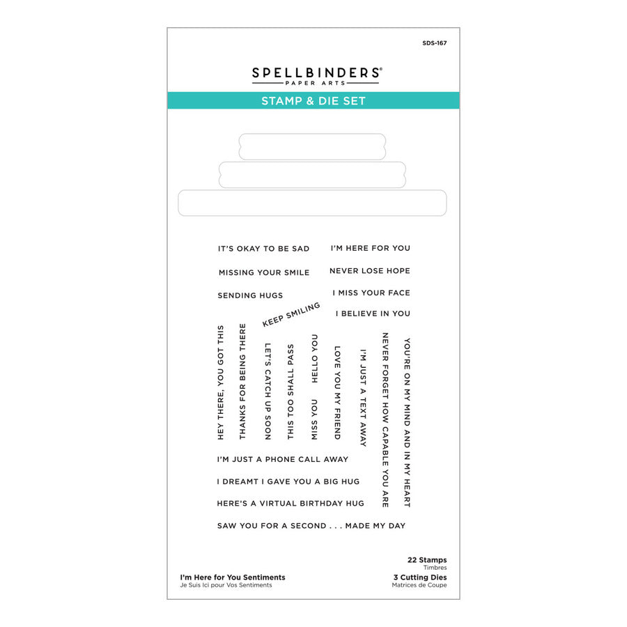 Spellbinders - I’m Here for You Sentiments Stamp & Die Set