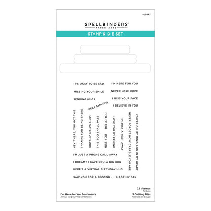 Spellbinders - I’m Here for You Sentiments Stamp & Die Set