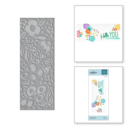 Spellbinders - Slimline Flora Embossing Folder