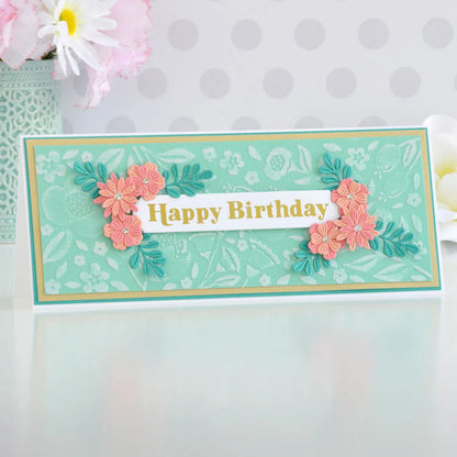 Spellbinders - Slimline Flora Embossing Folder