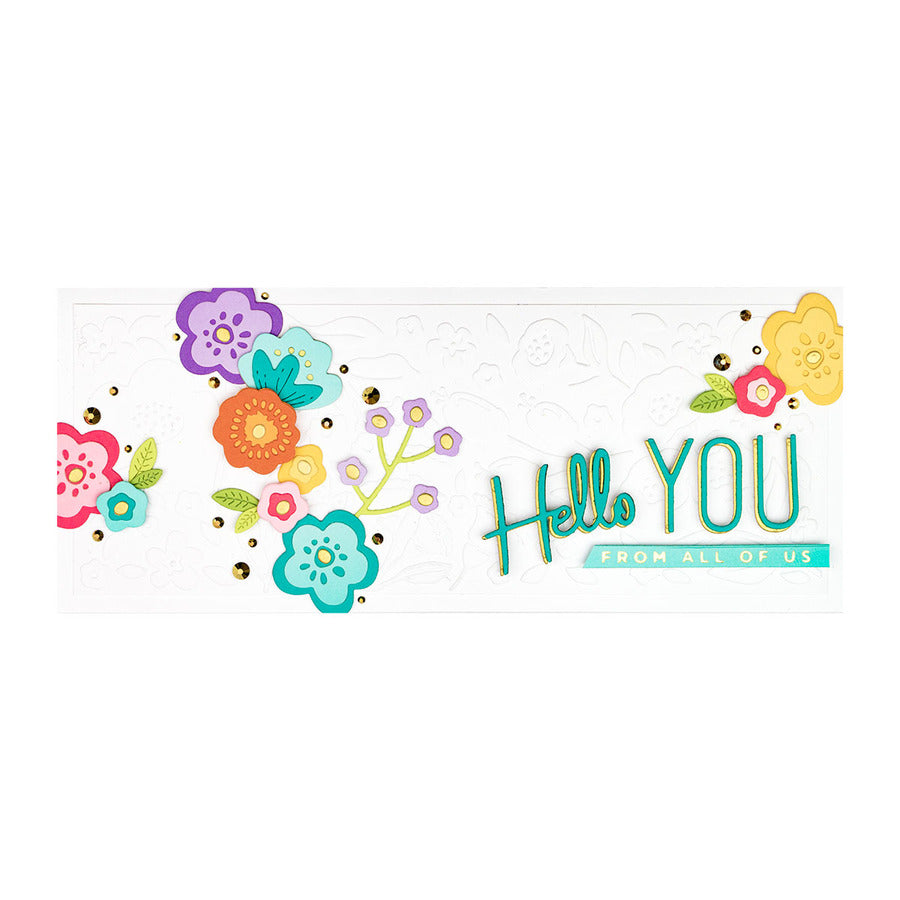 Spellbinders - Slimline Flora Embossing Folder