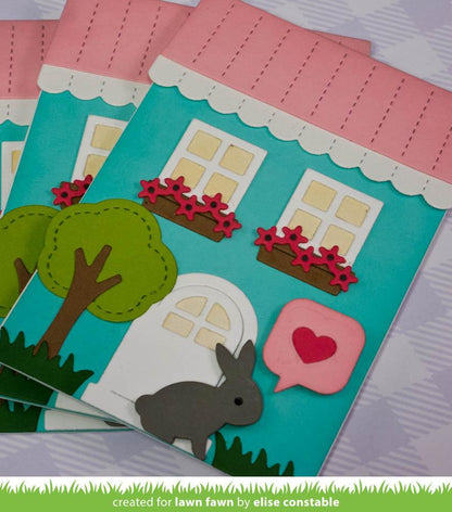Lawn Fawn - Scalloped Treat Box Spring House Add-On Dies