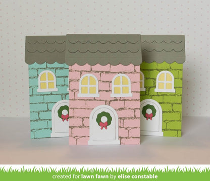 Lawn Fawn - Scalloped Treat Box Winter House Add-On
