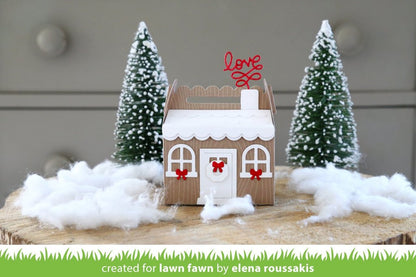 Lawn Fawn - Scalloped Treat Box Winter House Add-On