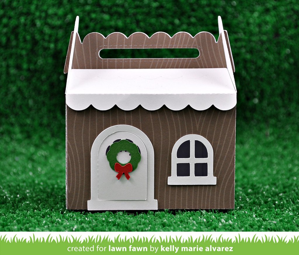 Lawn Fawn - Scalloped Treat Box Winter House Add-On