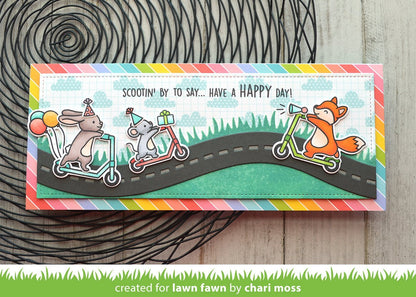 Lawn Fawn - Slimline Grassy Hillside Stencils