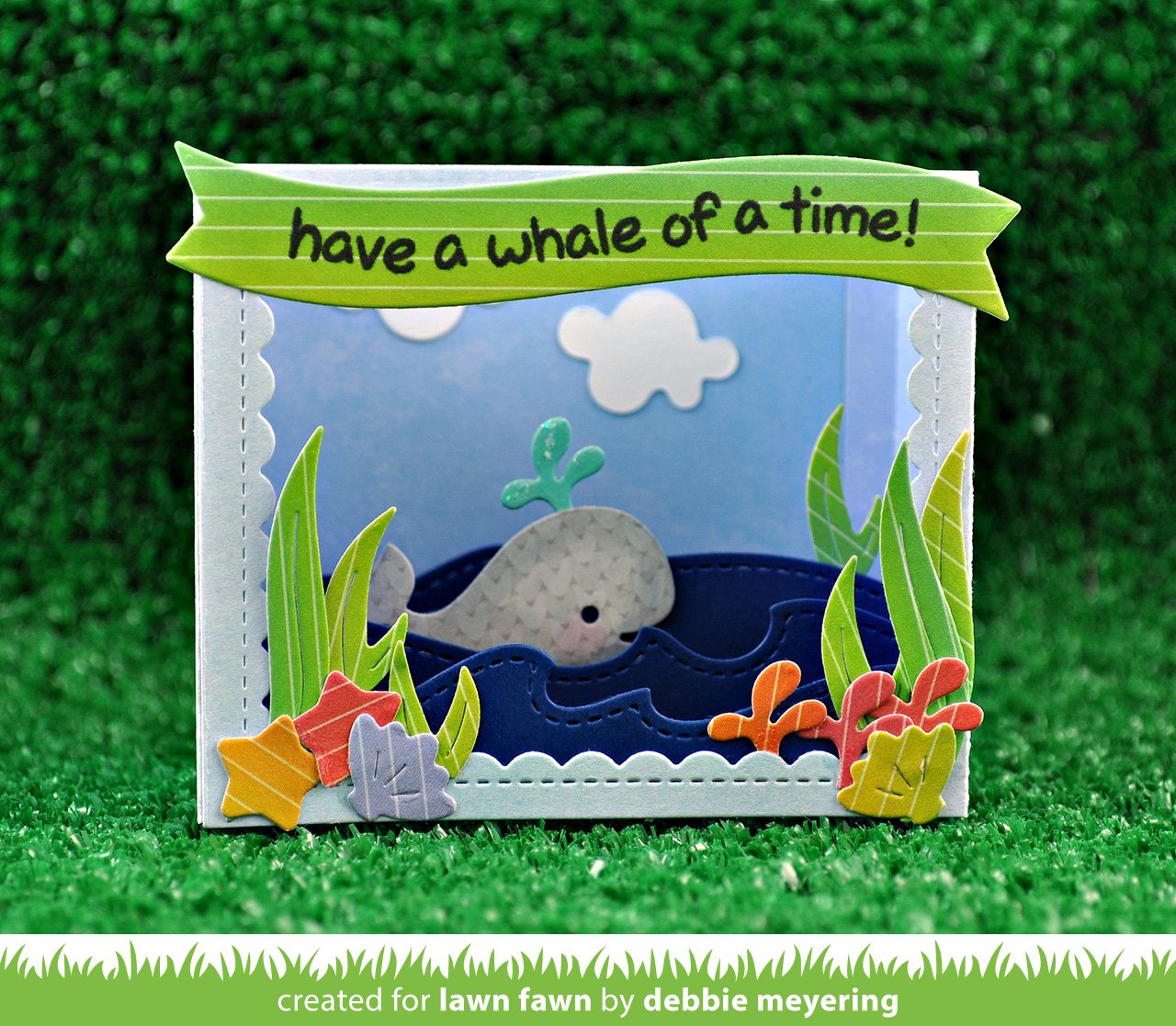 Lawn Fawn - Shadow Box Card Ocean Add-On