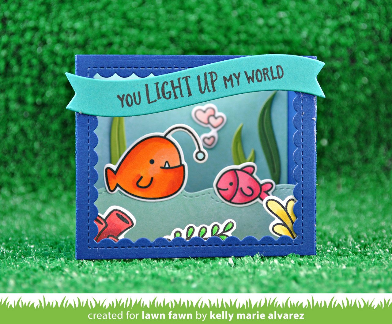 Lawn Fawn - Shadow Box Card Ocean Add-On