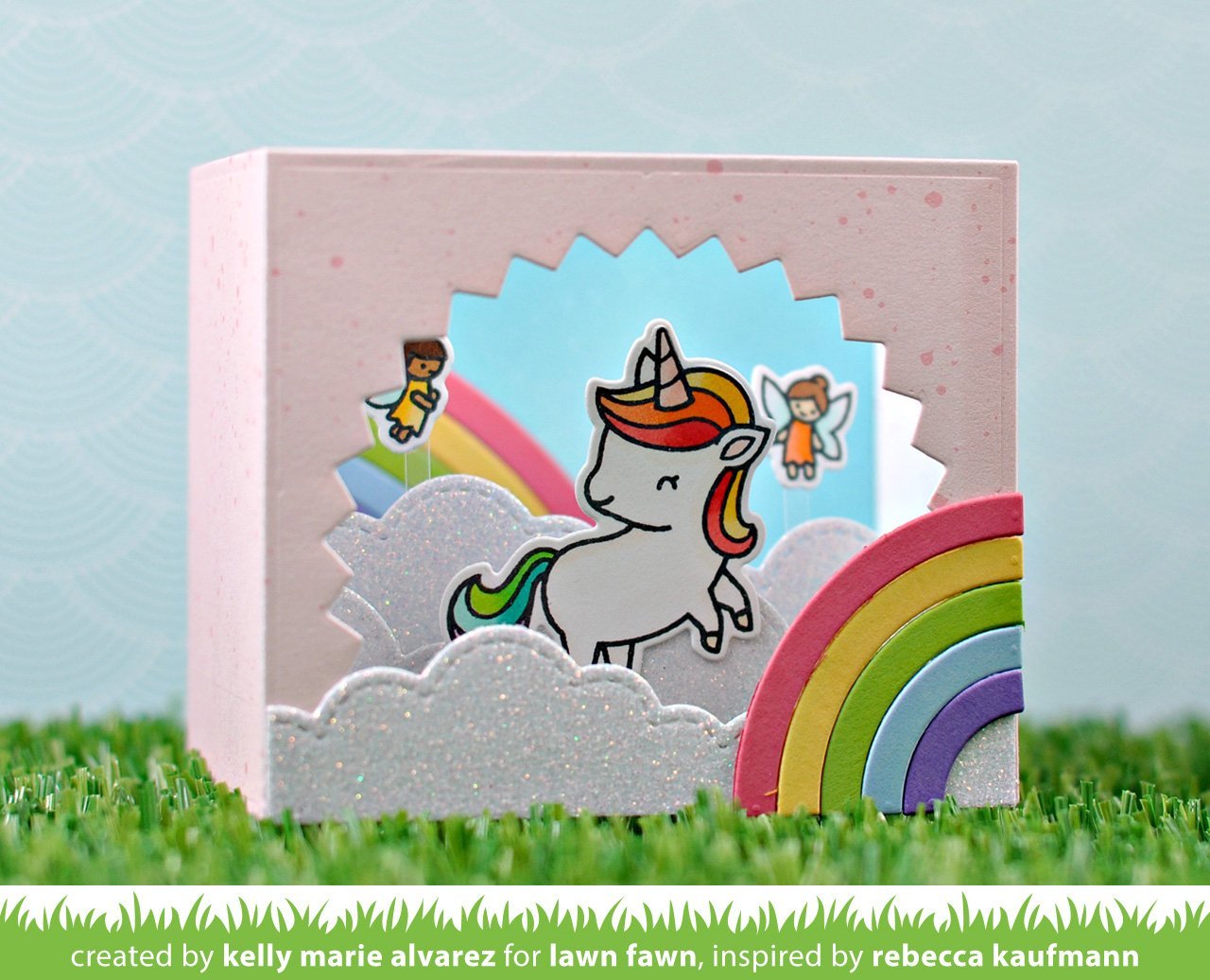 Lawn Fawn - Shadow Box Card Rainbow Add-On
