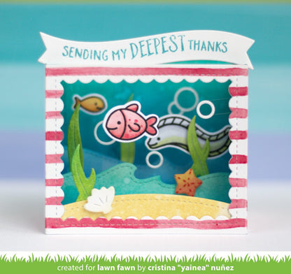 Lawn Fawn - Shadow Box Card Ocean Add-On