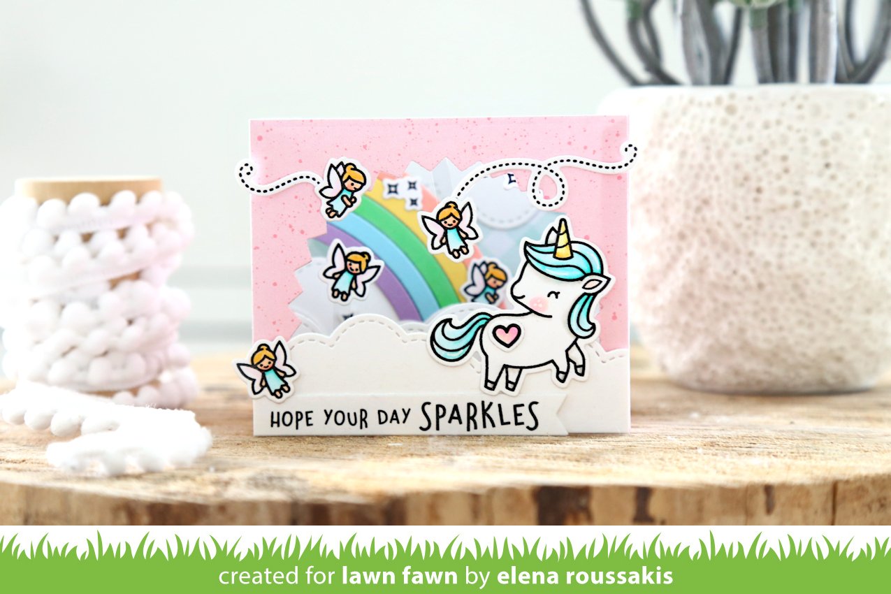 Lawn Fawn - Shadow Box Card Rainbow Add-On