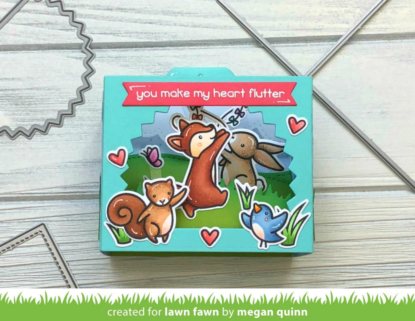 Lawn Fawn - Shadow Box Card Rainbow Add-On