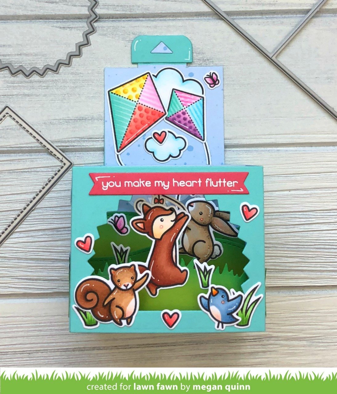 Lawn Fawn - Shadow Box Card Rainbow Add-On