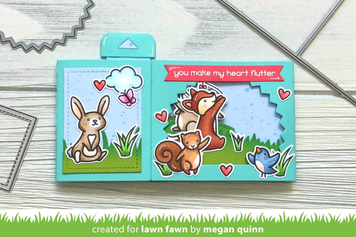 Lawn Fawn - Shadow Box Card Rainbow Add-On