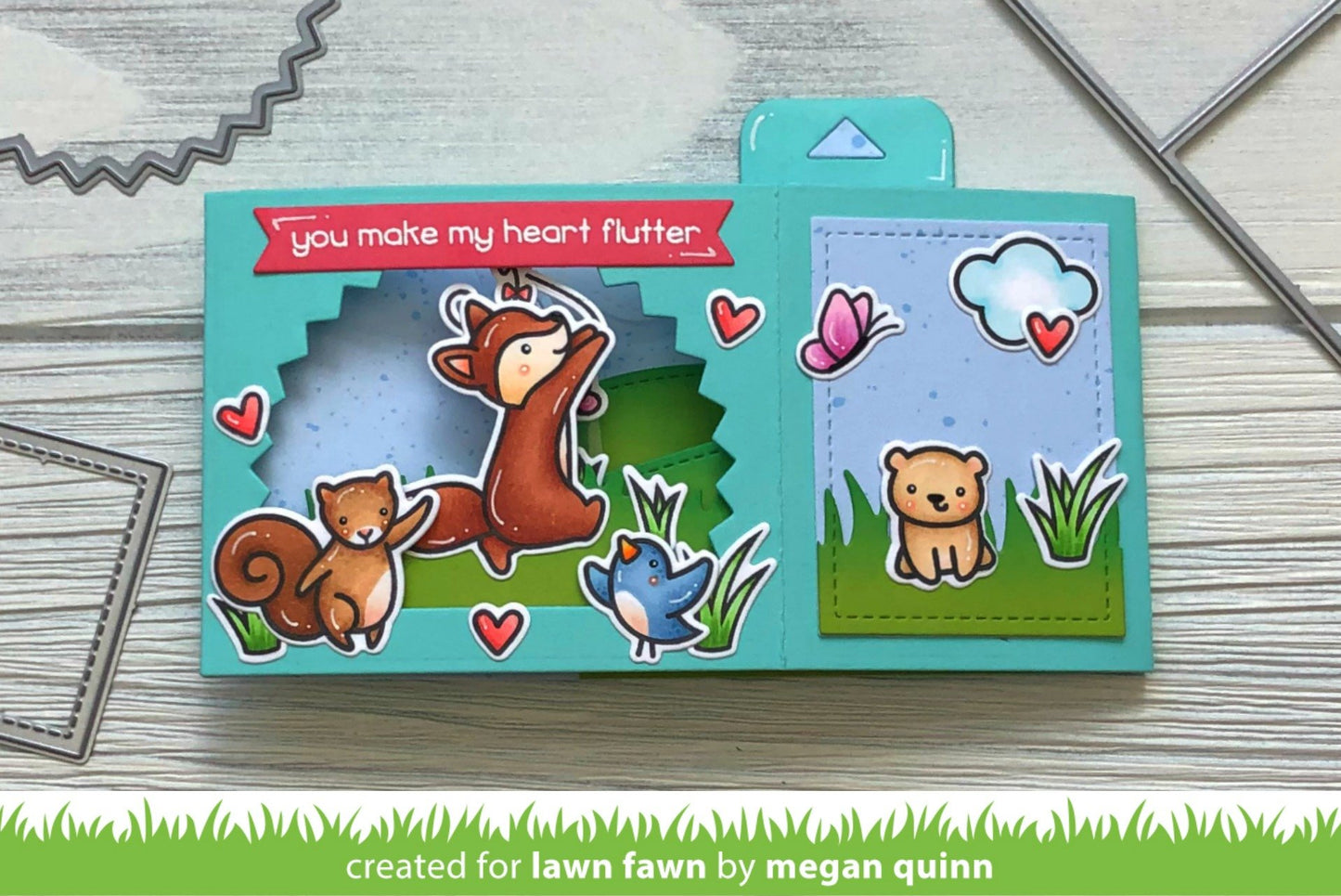 Lawn Fawn - Shadow Box Card Rainbow Add-On
