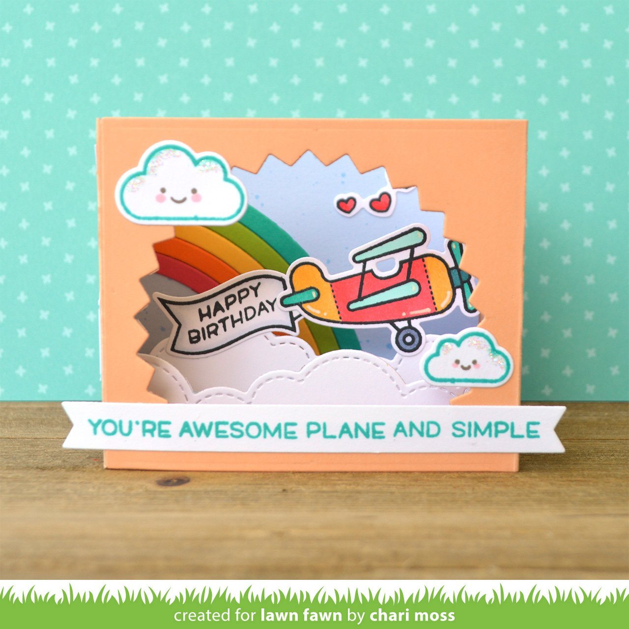 Lawn Fawn - Shadow Box Card Rainbow Add-On