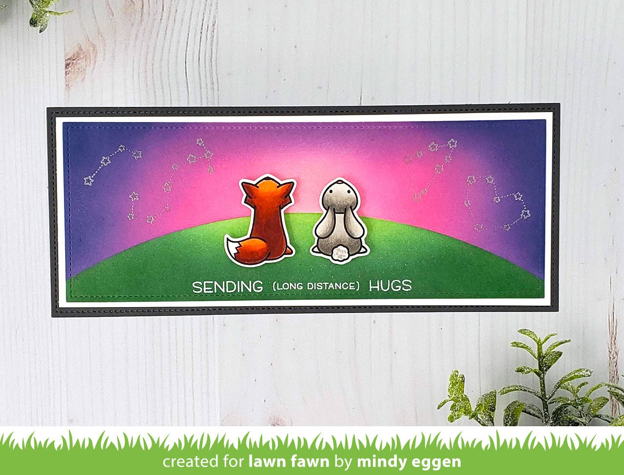 Lawn Fawn - Slimline Simple Hillside Stencils (2pcs)
