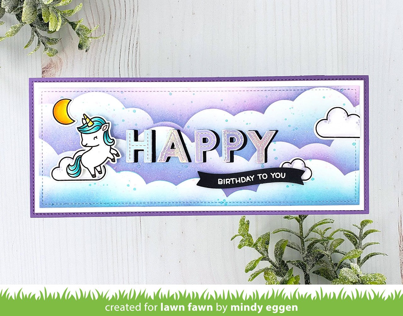 Lawn Fawn - Slimline Cloudy Stencils (2pcs)